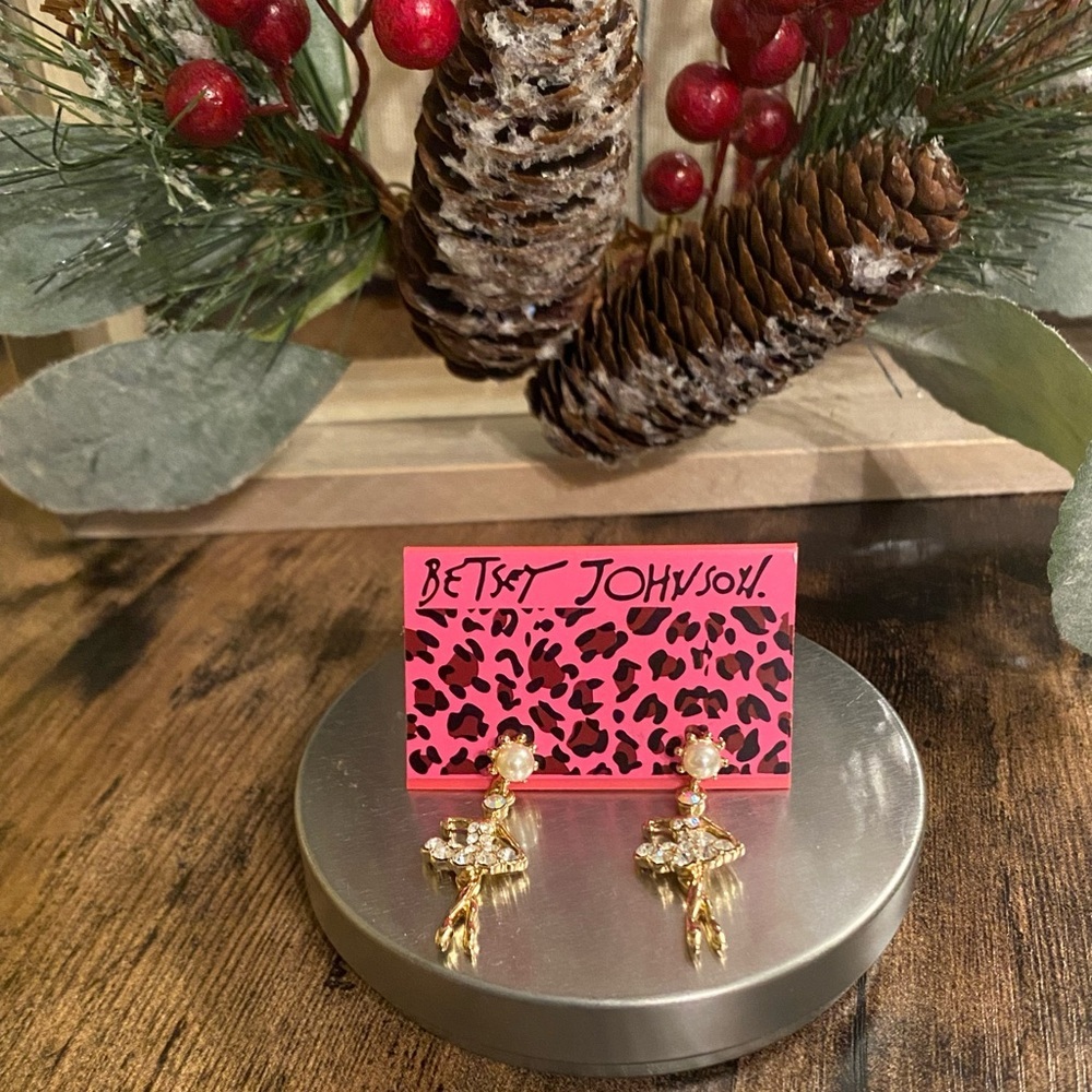 Betsey Johnson Ballerina earrings OS - Picture 2 of 3
